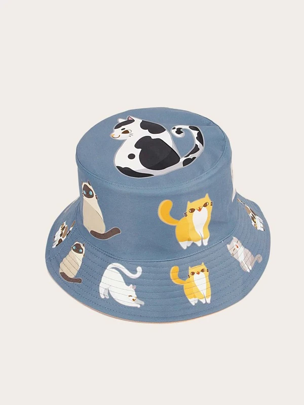 bucket hat cat