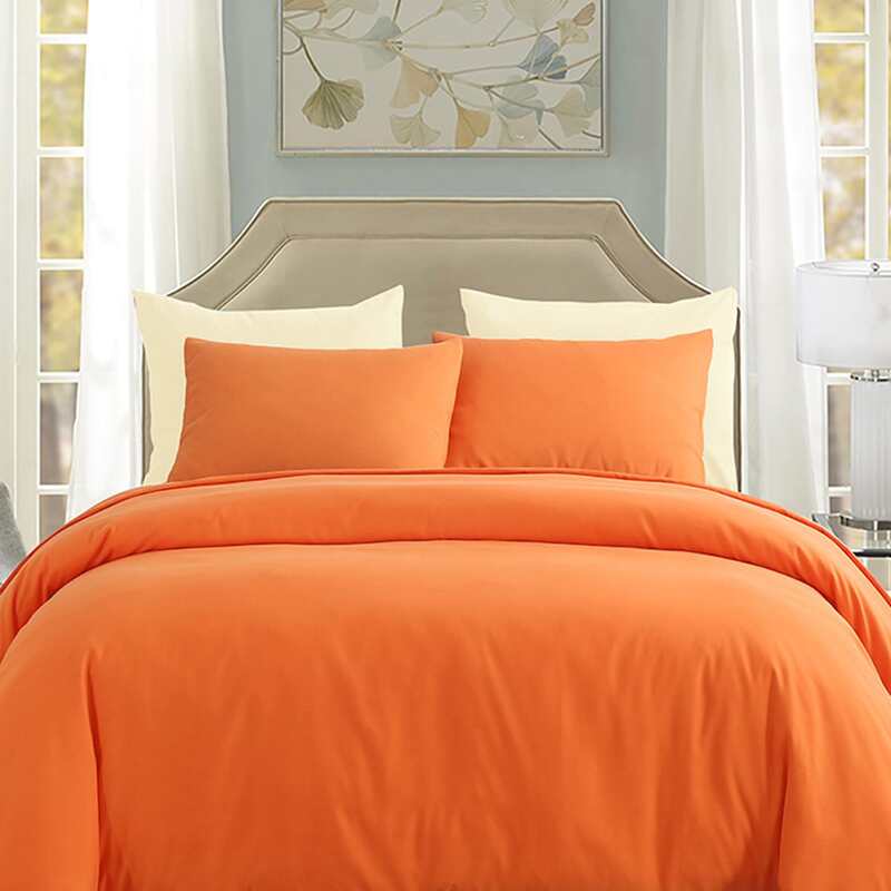 

Solid Bedding Set Without Filler, Orange