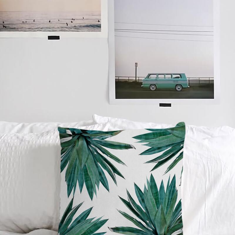 

Leaf Print Cushion Cover Without Filler, Multicolor
