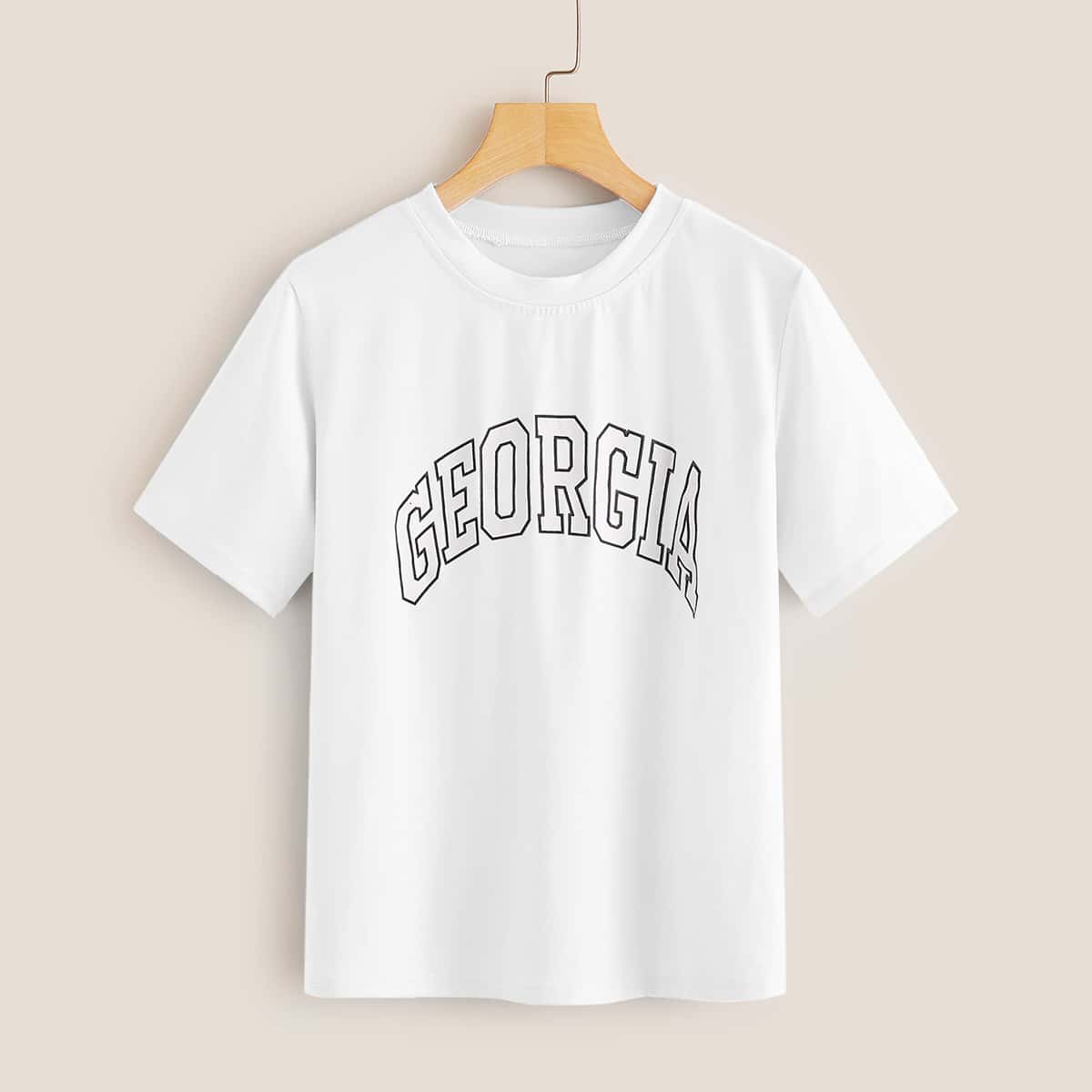 

Letter Graphic Boxy Tee, White