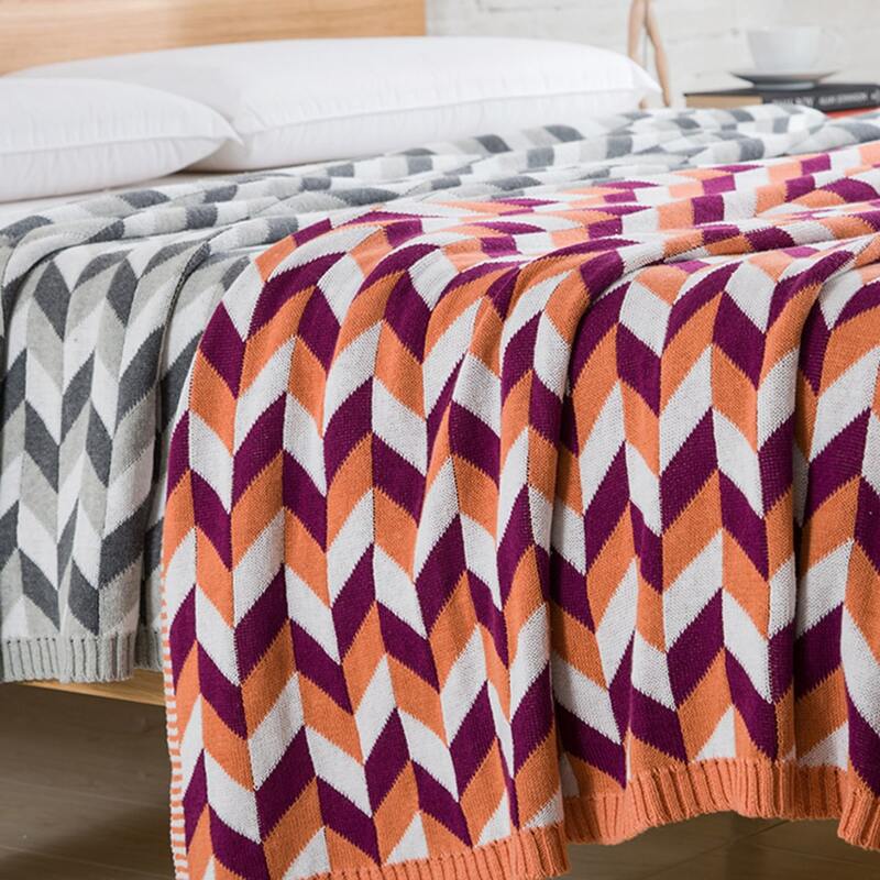 

Colorblock Cotton Blanket, Multicolor