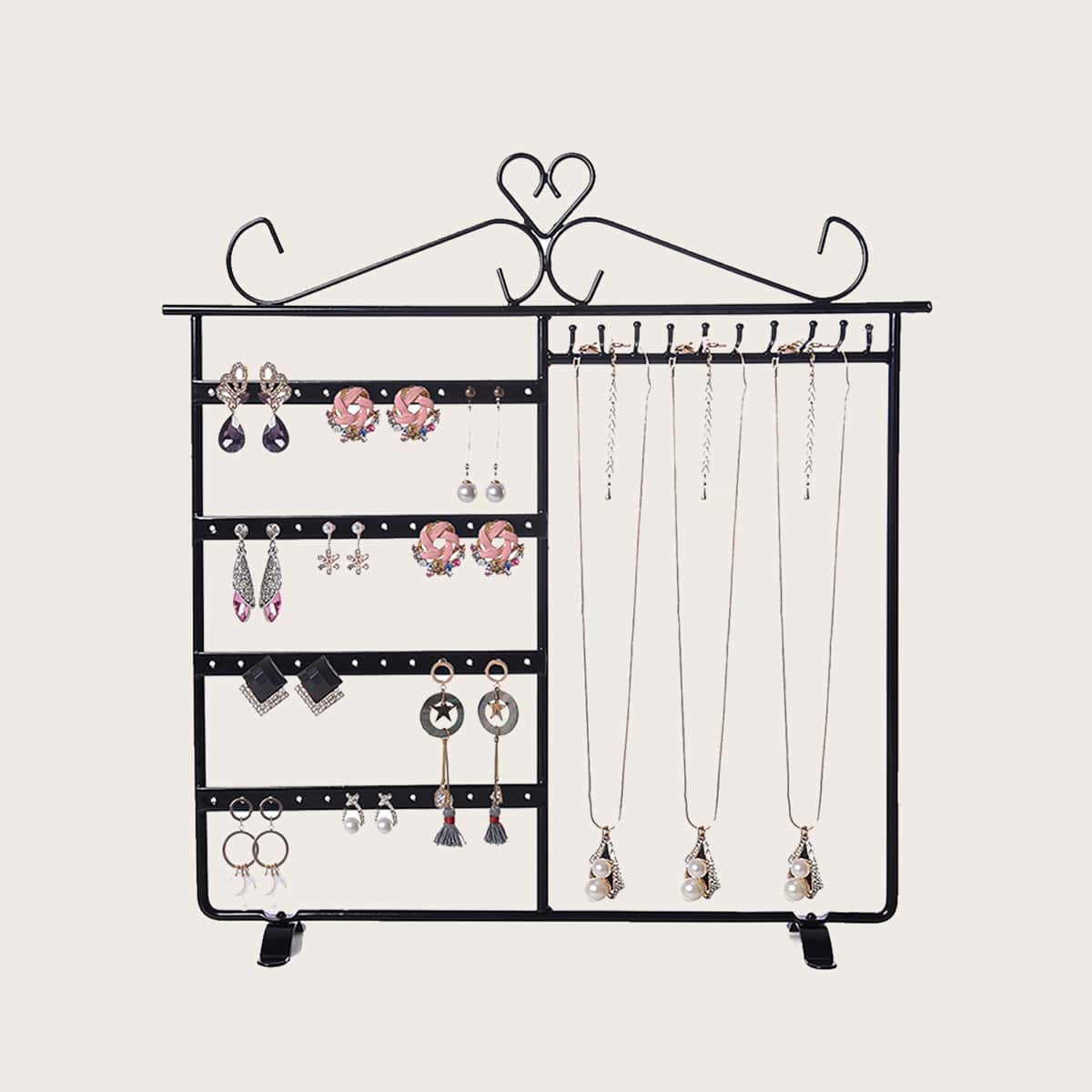 

1pc Metal Jewelry Display Storage Rack, Multicolor