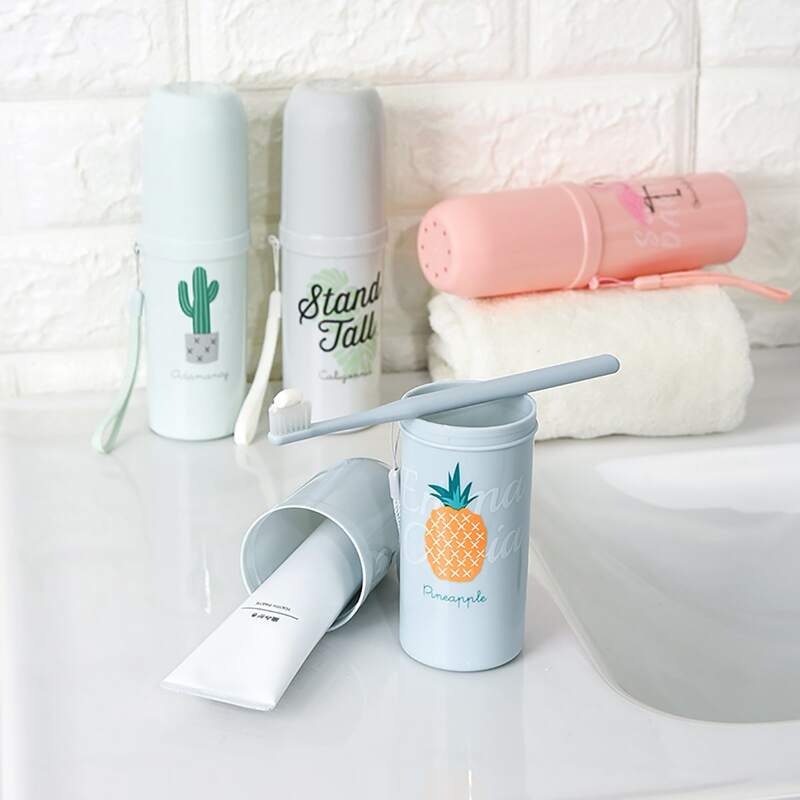 

1pc Travel Toothbrush Storage Box, Multicolor