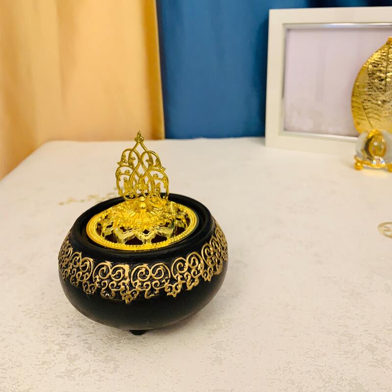

1pc Ceramic Incense Burner With Lid, Multicolor