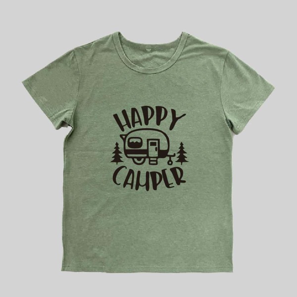 

Plus Car & Slogan Graphic Tee, Army green