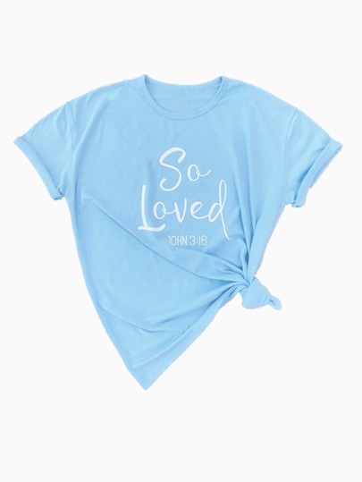 Plus Letter Graphic Short Sleeve Tee