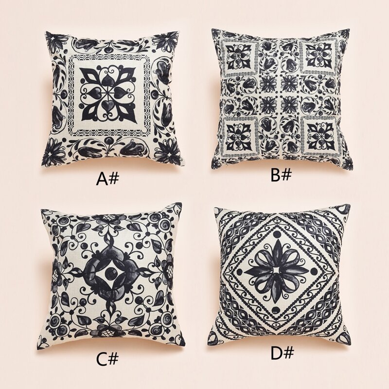 

1pc Geometric Pattern Cushion Cover Without Filler, Multicolor