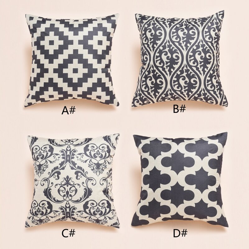 

1pc Geometric Pattern Cushion Cover Without Filler, Multicolor