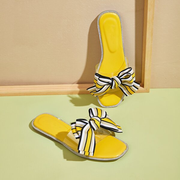 

Clear Bow Decor Sliders, Yellow