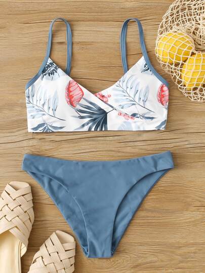 Tropical Wrap Cheeky Bikini Swimsuit