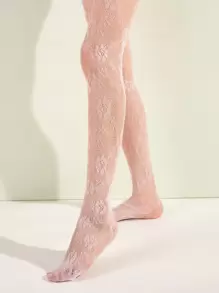 1pair Floral Lace Tights