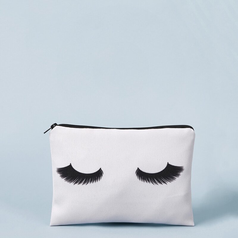 

Figure Graphic Makeup Bag, White