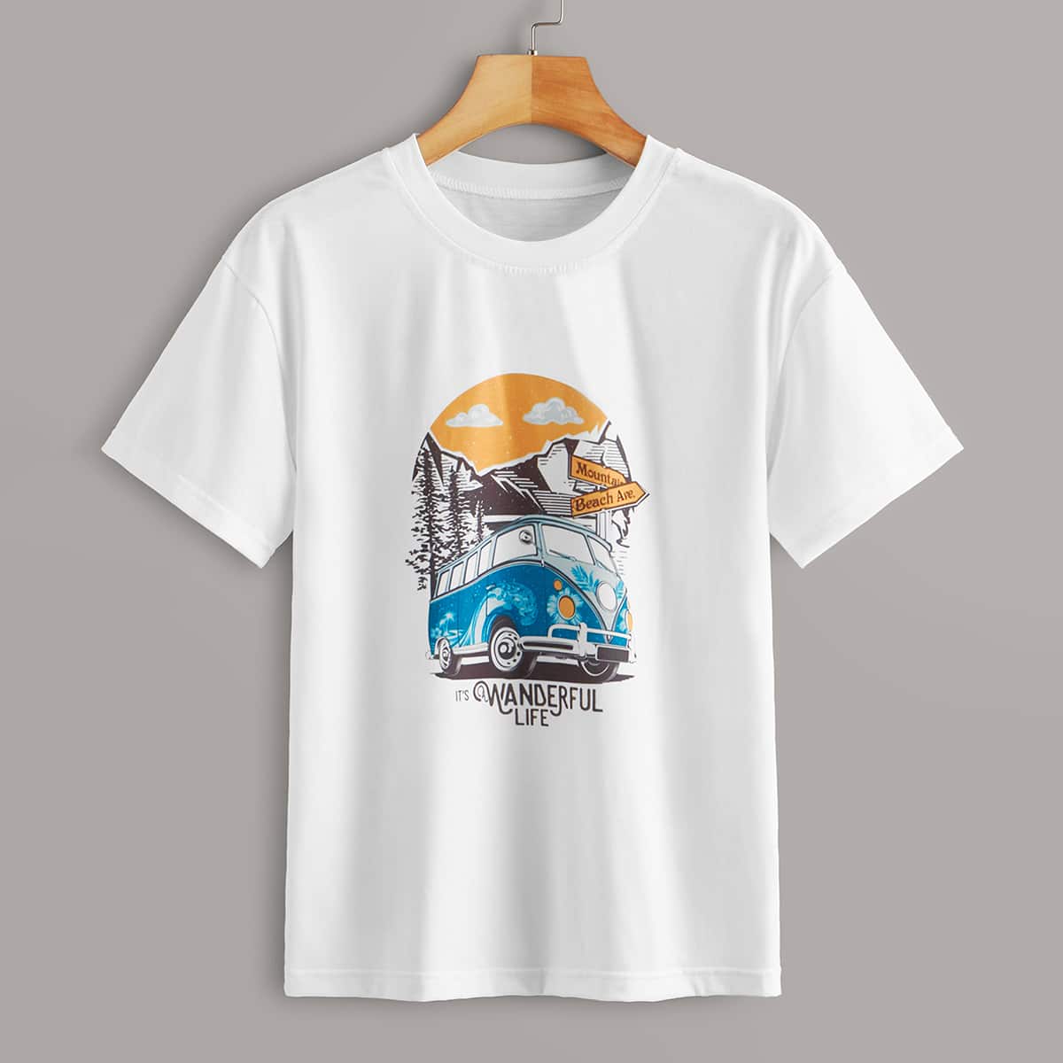 

Bus Graphic Tee, White