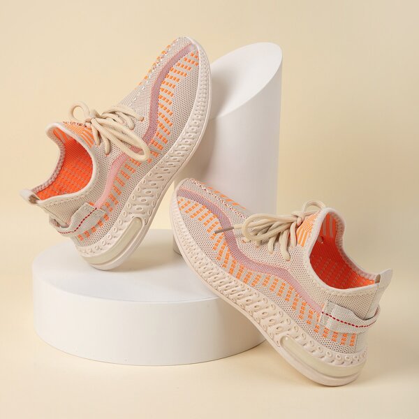 

Lace-up Front Wide Fit Sneakers, Orange