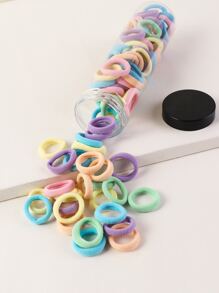100pcs Solid Hair Tie Ponytail Holder Hair Elastic Hair Rope