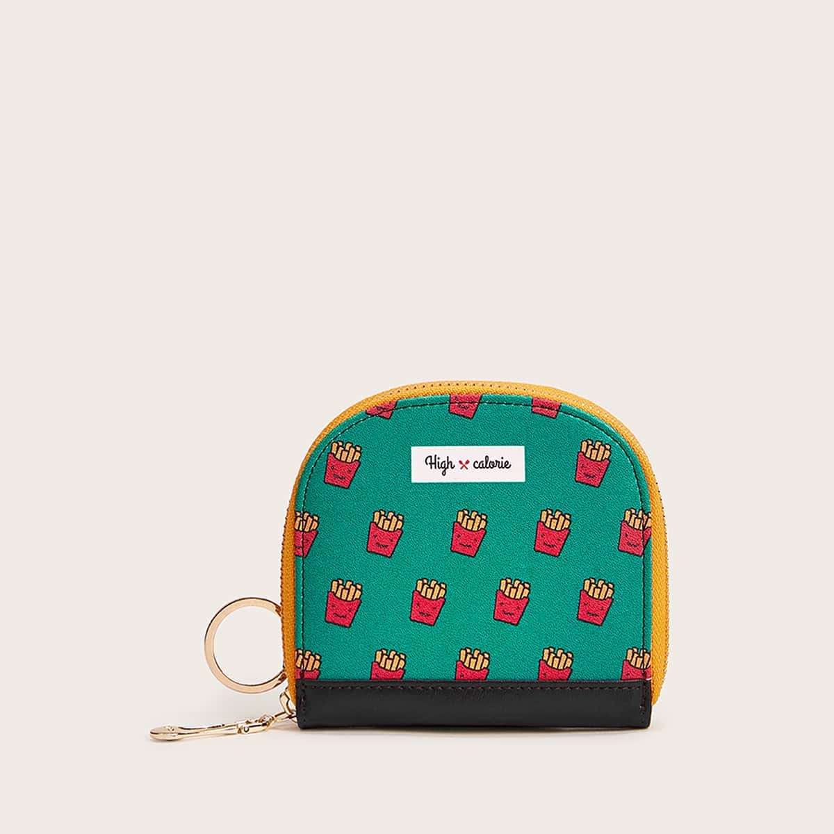 

Chips Graphic Zip Around Purse, Green