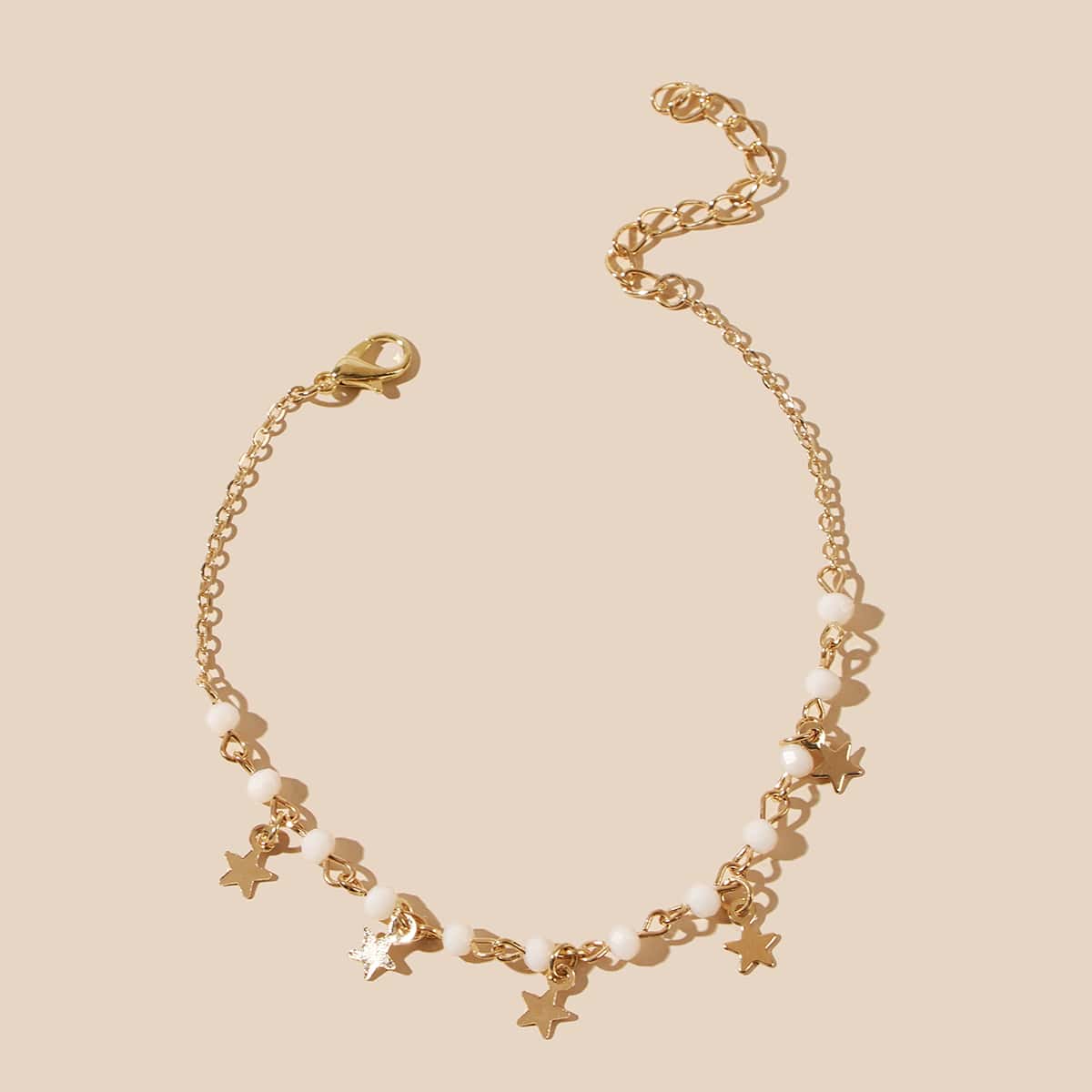 

1pc Star Chain Anklet, Gold
