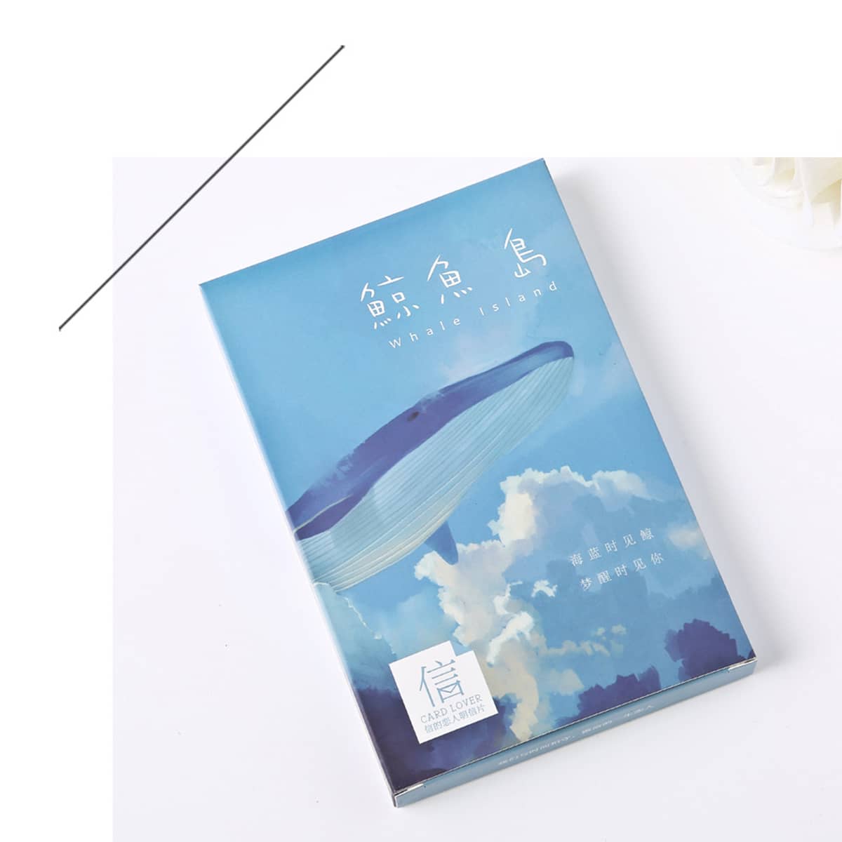 

30pcs Whale Pattern Postcard, Blue