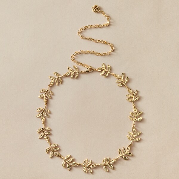 

Цепной пояс с листьями, Золотистый