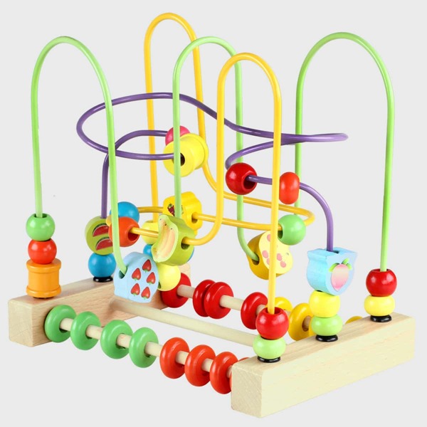 

Детская деревянная игрушка из бисера, Многоцветный