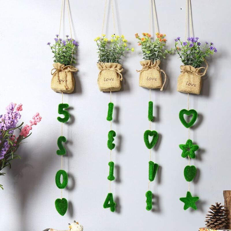

1pc Artificial Flower With String Grass Pendant