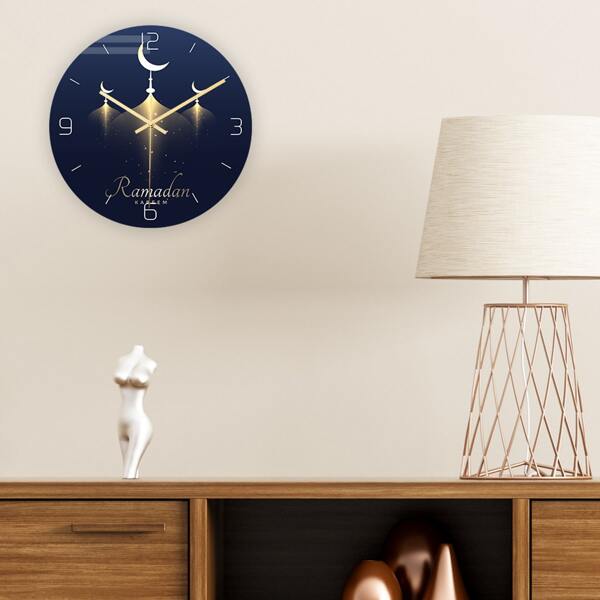 

Настенные часы с принтом луны 1шт, Многоцветный