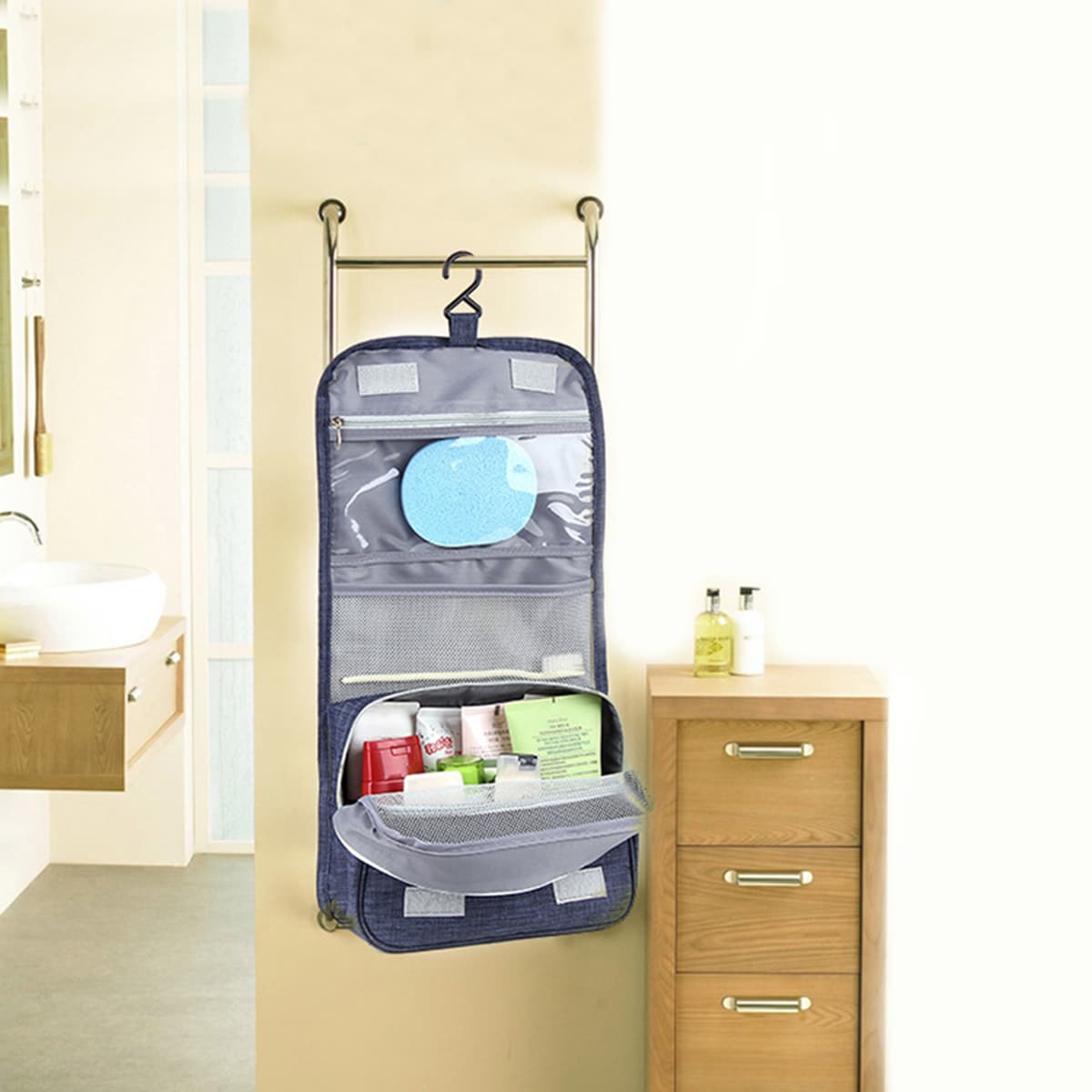 

1pc Hanging Multifunctional Travel Storage Bag, Multicolor