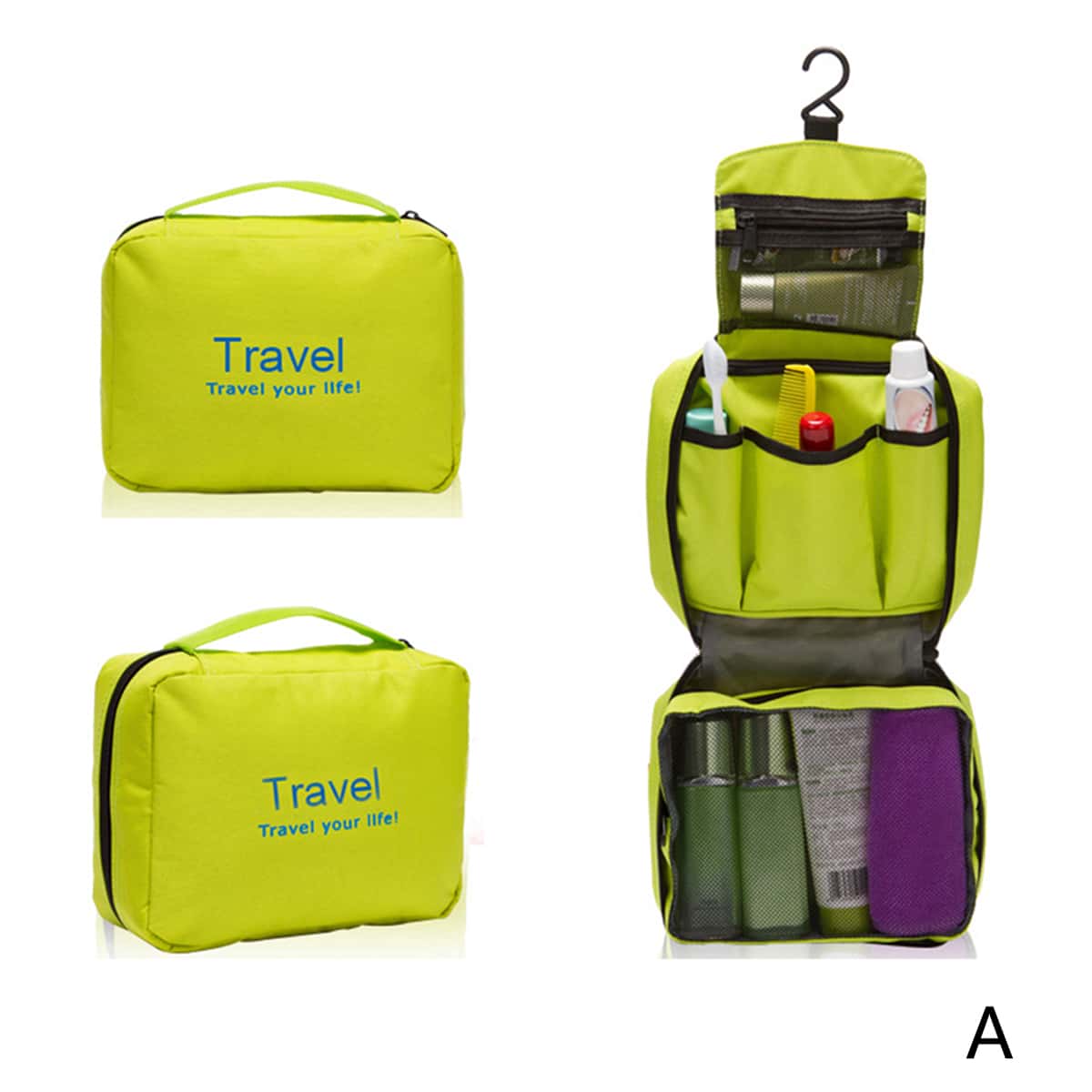 

1pc Slogan Graphic Travel Storage Bag, Multicolor