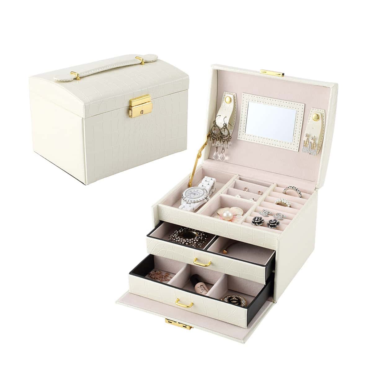 

1pc Multi-layer Jewelry Storage Box, Multicolor