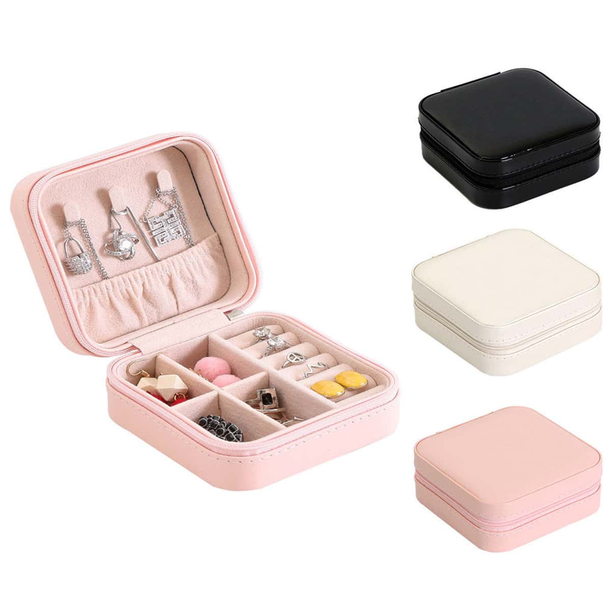 

1pc Square Solid Cosmetic Storage Box, Multicolor