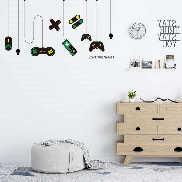

3pcs 1 Set Game Console Wall Sticker, Multicolor