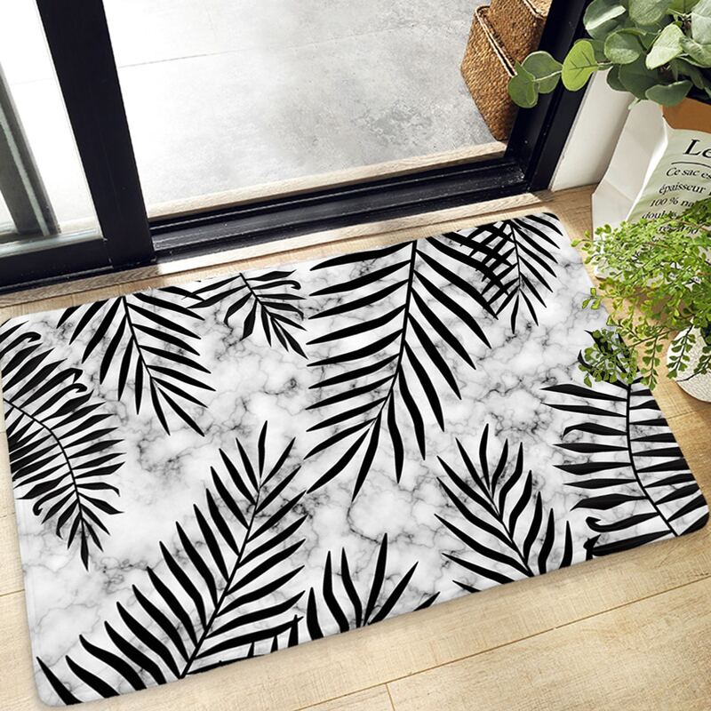 

Leaf Print Floor Mat