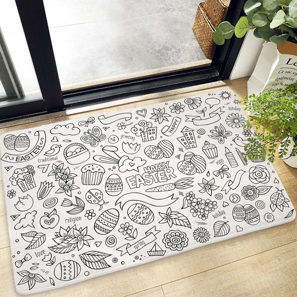 

Коврик с мультяшным принтом, Чёрнобелые