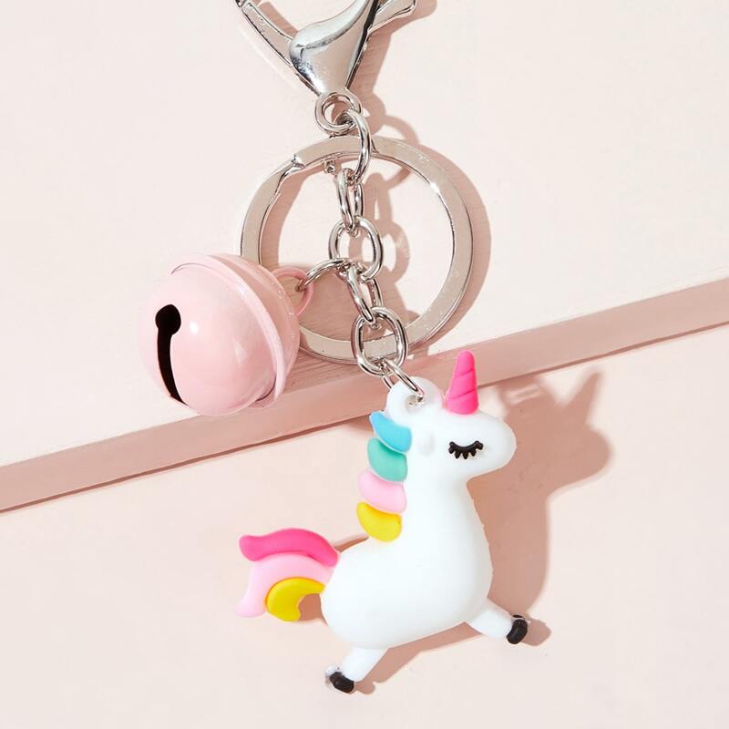

Unicorn Charm Keychain, Multicolor