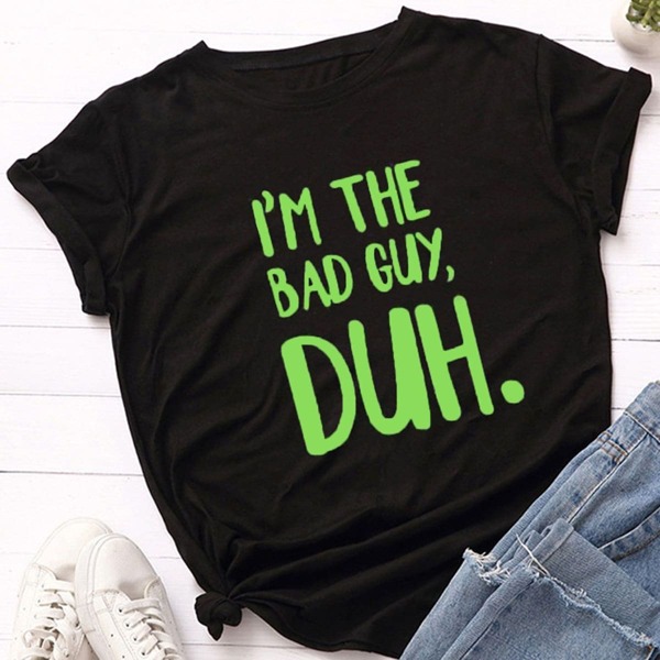 

Plus Slogan Graphic Tee, Black