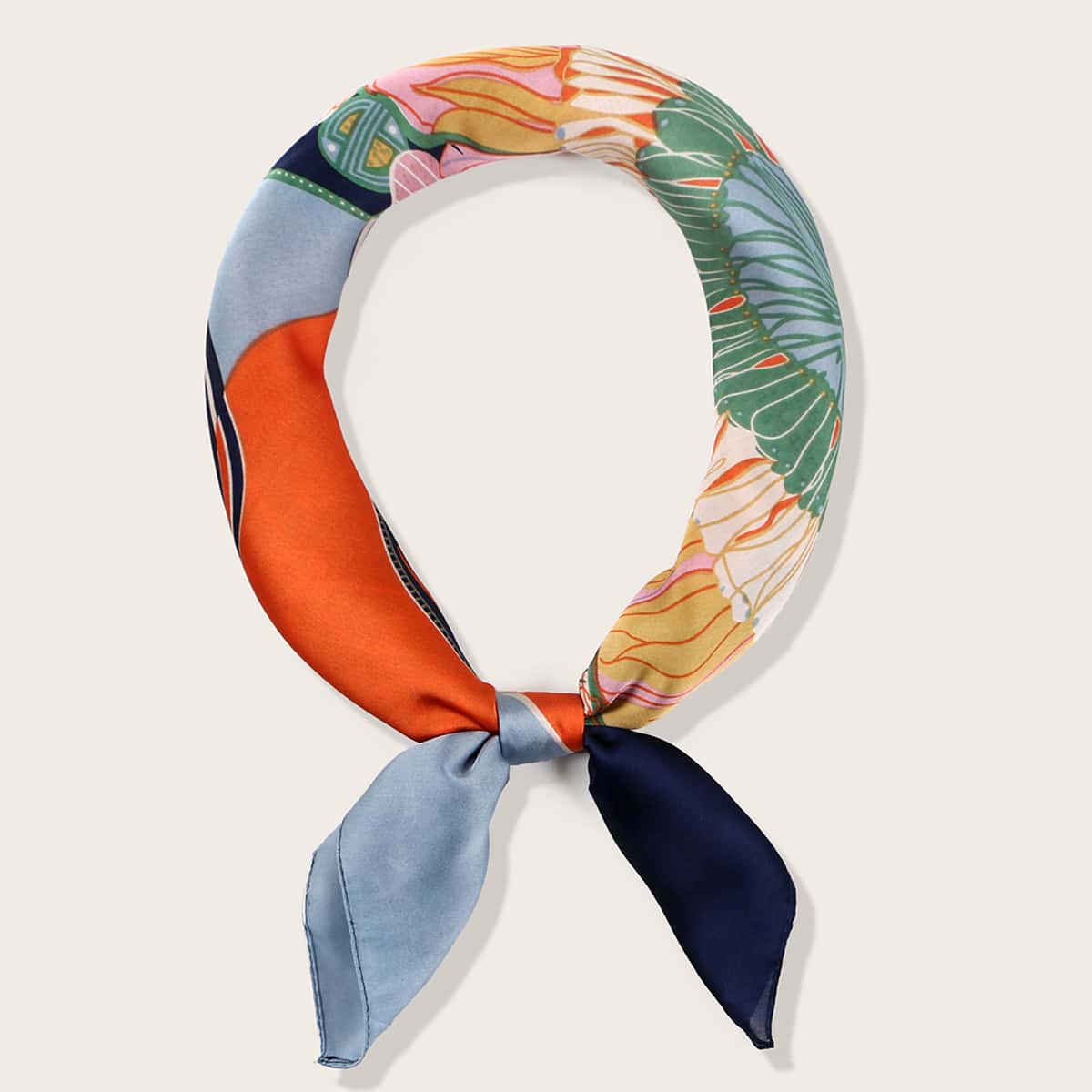 

Color Block Striped Pattern Bandana, Multicolor