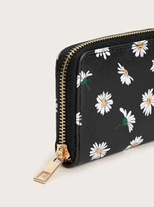 Daisy Print Purse - Black - View 3