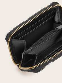 Daisy Print Purse - Black - View 4