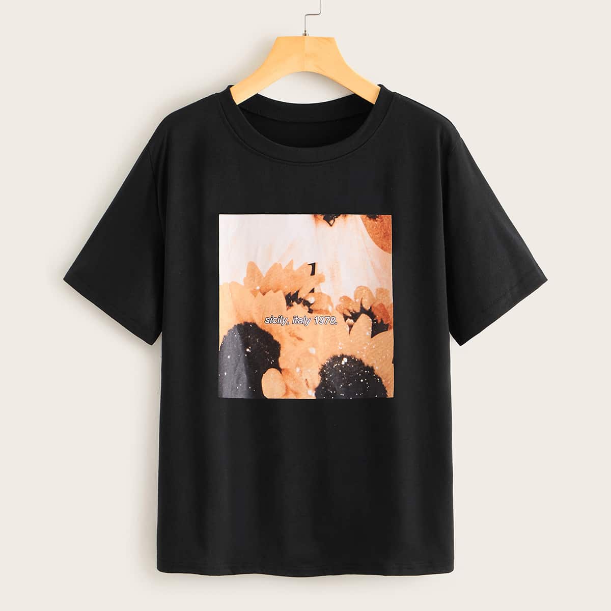 

Sunflower Graphic Tee, Black