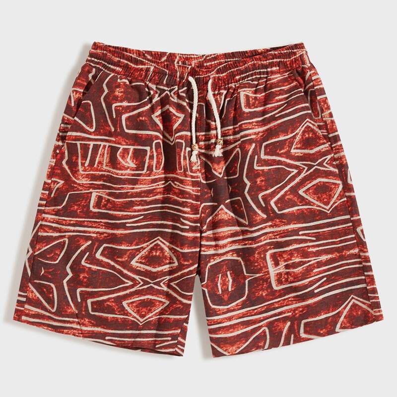 

Guys Geo Graphic Shorts, Red