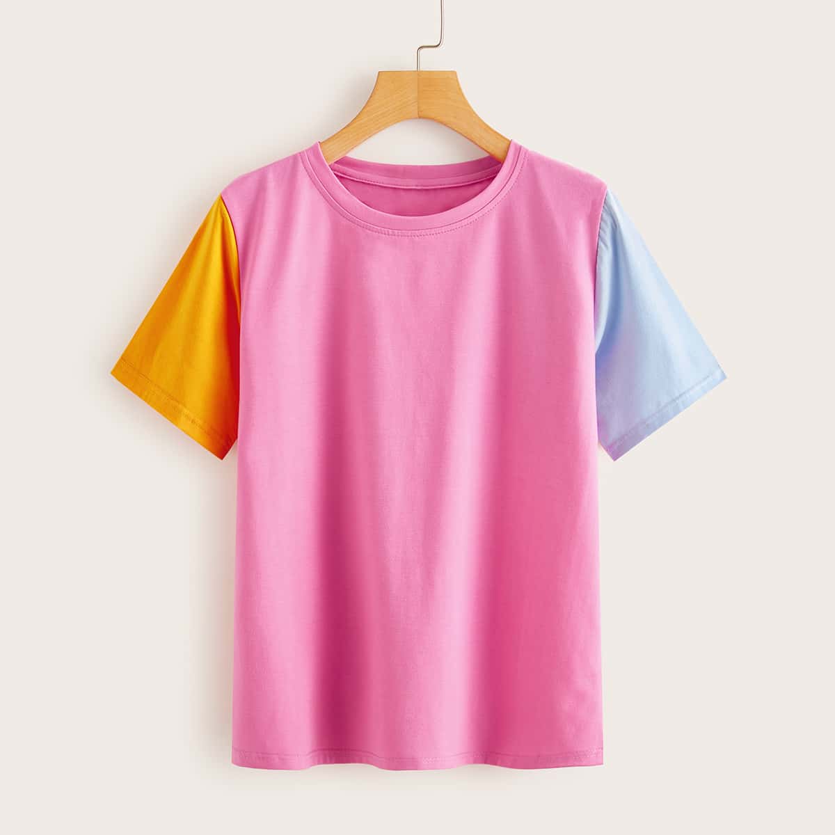 

Colorblock Sleeve Tee, Multicolor
