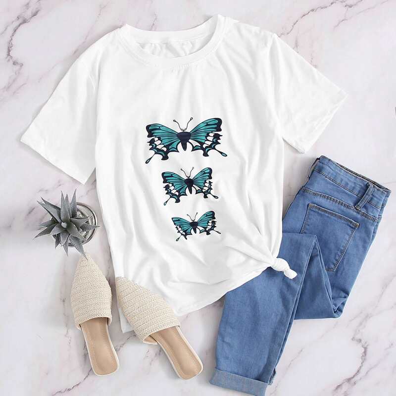 

Butterfly Graphic Tee, White