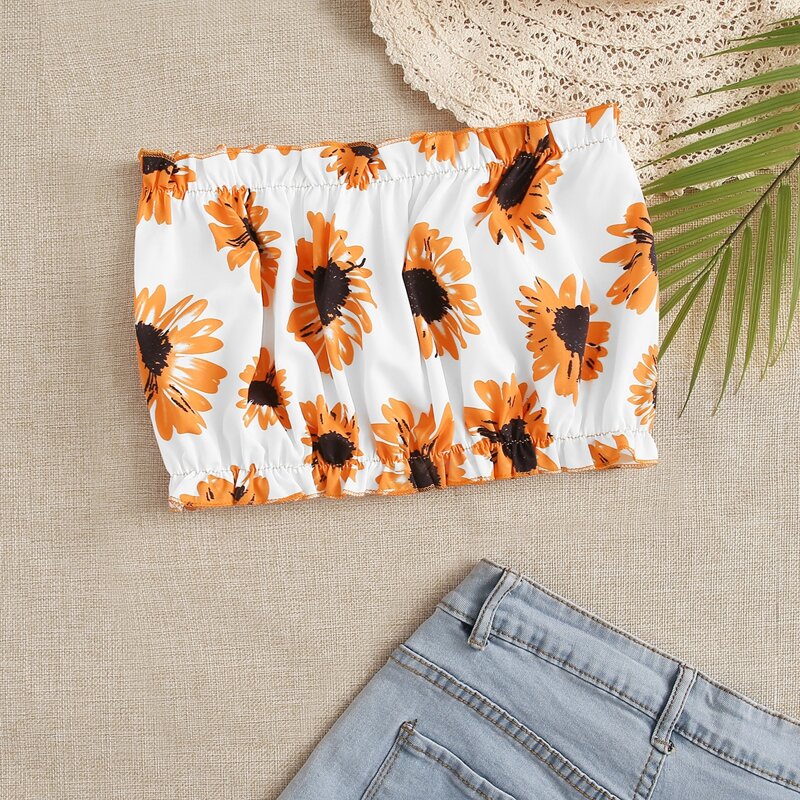 

Sunflower Tube Top, Multicolor