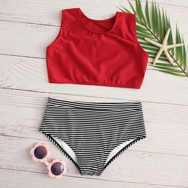 

Бикини в полоску для девочек, Многоцветный