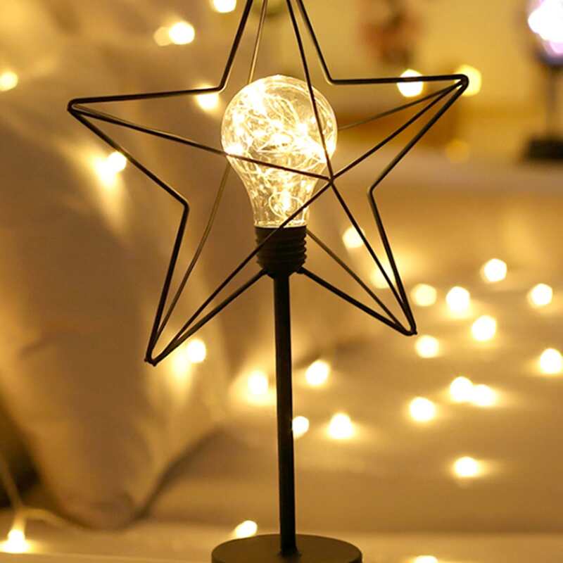

1pc Iron Star Cover Night Light, Yellow