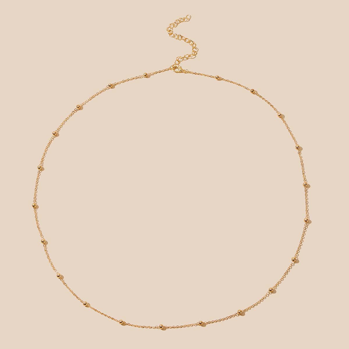 

1pc Metal Ball Waist Chain, Gold