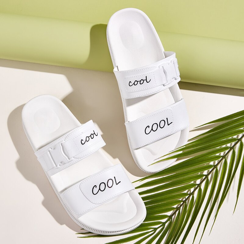 

Letter Graphic Wide Fit Sliders, White