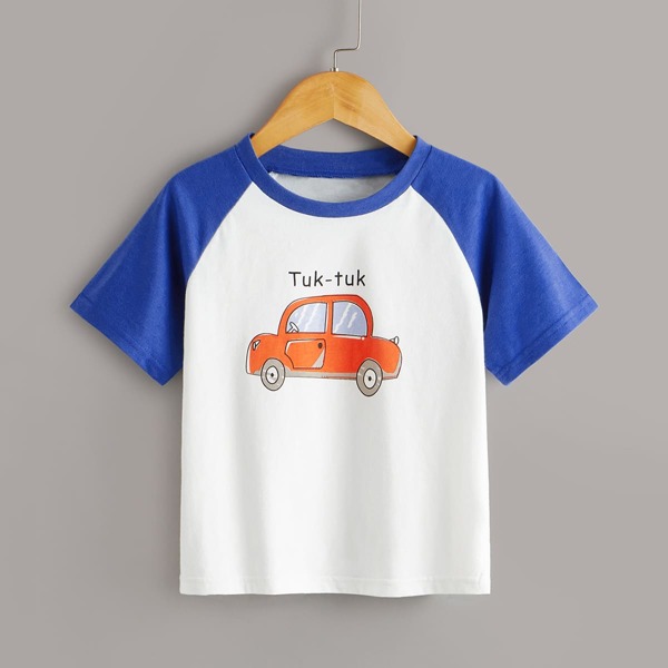 

Toddler Boys Car Print Raglan Sleeve Tee, Multicolor
