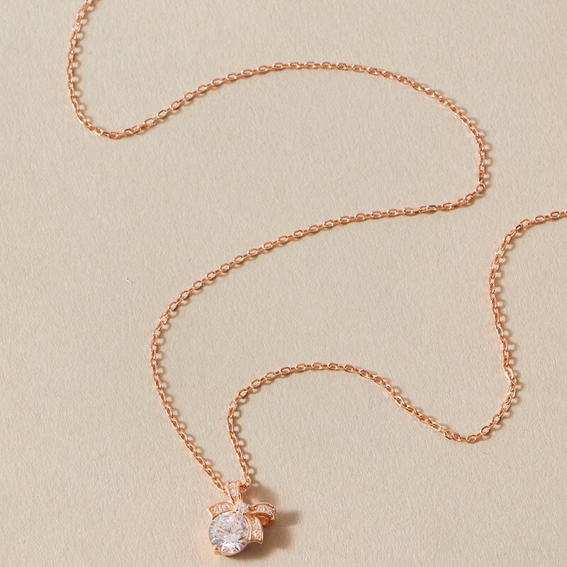 

1pc Gemstone Decor Necklace, Gold