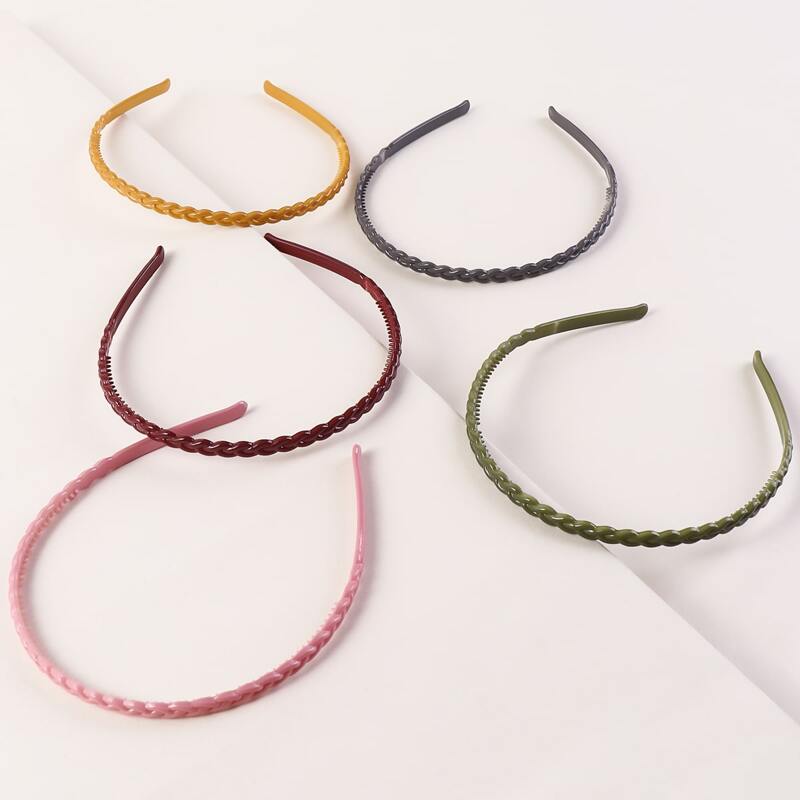 

5pcs Solid Twist Hair Clip, Multicolor